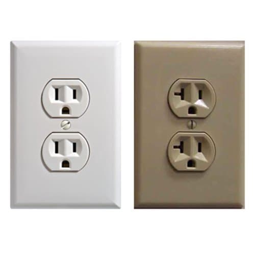 Power Receptacle Hidden Camera - Motion Activated Spy Gadget - Covert Design – Self Recording Cam - 8GB Micro SD Card – Best USA Made Recorder for Home, Kids, Nanny, Office (White)