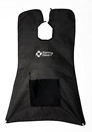 Raining Desert - Premium Beard Catcher - Men's Beard Shaving Bib - Smart & Practical Grooming Accessory - Prevents Hair Messes & Clogged Sinks - Carry Pouch Included - Great Gift Idea for Men