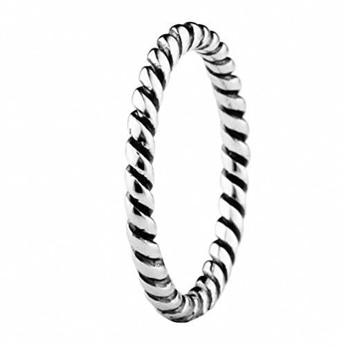 Changeable 925 Sterling Silver Women Stacking Ring (Intertwined) Size6,7,8,9