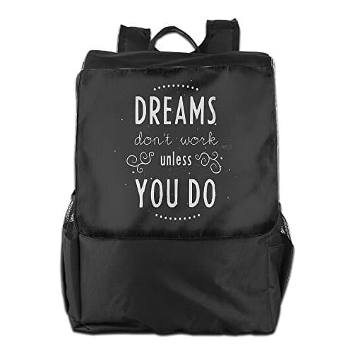 Just Do It Printed Girls Backpack Lightweight Casual Shoulder Bag Boys School Bag Bookbags Daypacks Black For Women And Men