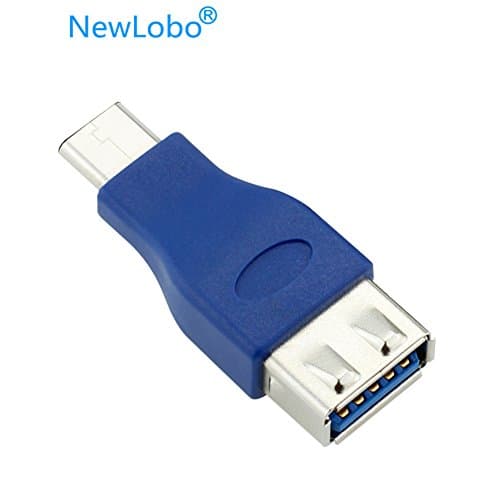 USB 3.1 Type C,NewLobo®1Pack USB-C to Type A USB 3.0 Female Adapter for Apple New Macbook 12 Inch,ChromeBook Pixel, Nokia N1 Tablet and Other Type-C Devices(1Pack)-Blue