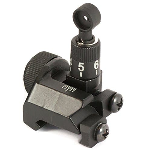 Into the Wild Low Profile Flip-up Adjustable Rear Iron Sight for hunting