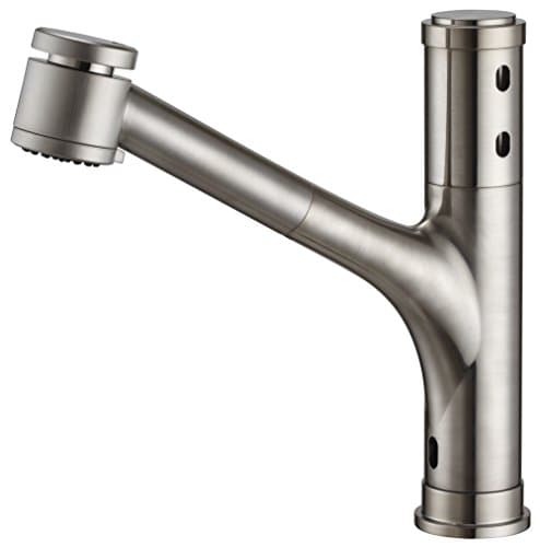 Cinaton K2002SN-PVD iSense Completely Touch Free Pull-out Faucet for Kitchen, Island, Bar and Medical Office