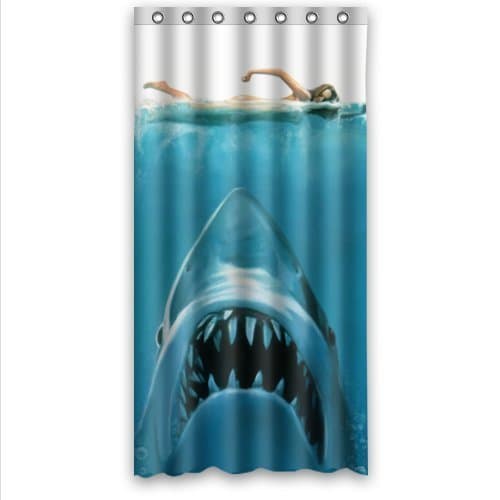 CHATAE 36(w) x72(h) Cool Great White Shark Waterproof Bathroom Shower Curtain- Polyester Fabric