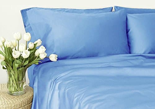 Hotel Luxury Bed Sheets Set-SALE TODAY ONLY! On Amazon..Ultra Silky Softest 1800 Series Platinum Collection- Vibrant Colors, Deep Pockets, Wrinkle & Fade Resistant ( Queen - Light Blue )