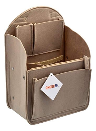 Backpack Organizer Insert - 9 Pocket Felt Storage Travel Bag Purse Tote Shaper with Rounded Top