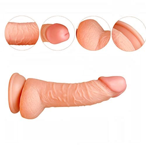 Soft Incredible Tool, T-Shirt Suction Cup Play Make You Happy Gift Toys Long Dong Penetration Alternative Wand flesh color| long:7.87inches/20cm,diameter:1.77inches/4.5cm
