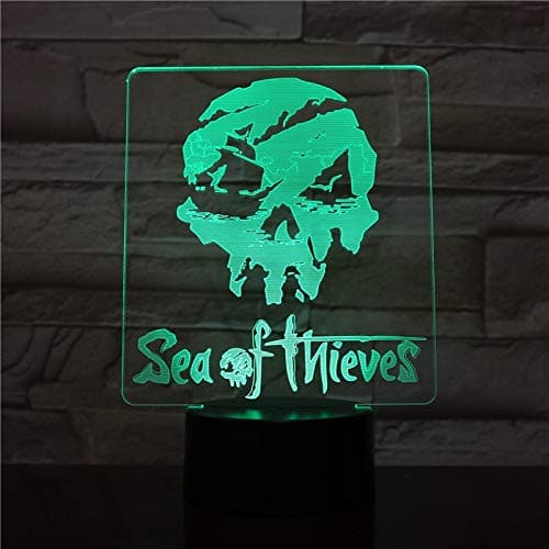 Sea of Thieves 3D LED Night Light RGB Lighting USB Charging LED Desk Lamp Decor for Gaming Room by LP Chiel