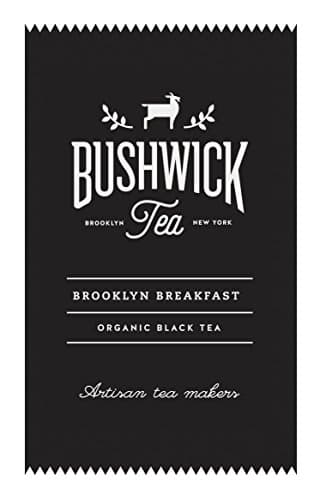 Bushwick Tea Black Tea Brooklyn Breakfast Organic Loose Leaf Oversized Biodegradable Tea Bag Sachets 15 count Individually wrapped.