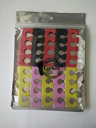 Cerkos Pedicure Toe Separators - Soft Foam Toe Separators - Manicure Pedicure Toe Separators