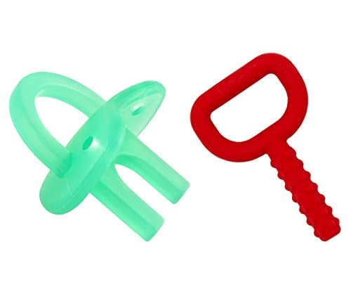 Molar Muncher Teether with Chewy Tubes Knobby Super Chew Red