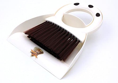 Lelance Auto Brush and Dustpan Set Mini Cleaning Detailing Snap-on Whisk Broom Dust Pan for Car Office or Home White