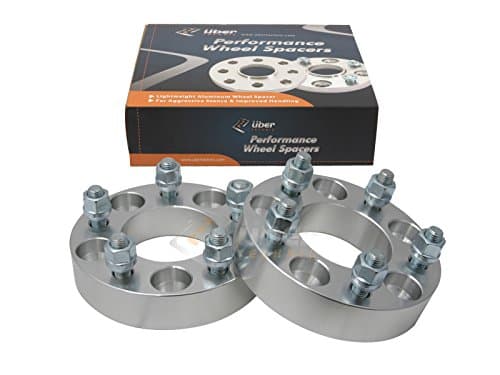 2pc 1" Thick UberTechnic 5x110 to 5x114.3 Wheel Adapters (CHANGES BOLT PATTERN) with 12x1.5 Studs for Chevy Cobalt SS HHR Malibu Pontiac G6 Solstice Saturn Ion Red Line Sky (5x110 to 5x4.5 spacers)