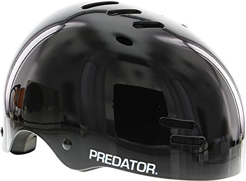 Predator Helmets Sk8 Gloss Black Skateboard Helmet - Medium / Large