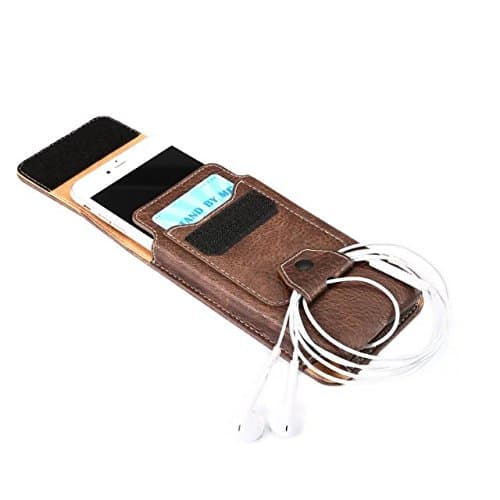 Yinoinge Universal leatherette Cellphone Waist Pouch For Apple iphone6plus 7plus 8plus Galaxy S6 Edge + Galaxy S7 S8plus S9 S9plus Motoro G5s Plus/G5 Plus LG G6 Plus HTC U11 with Belt Clip Hook loop