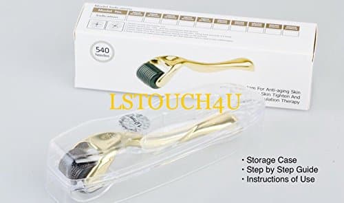 Derma Skin Roller 0.2 mm Titanium Dermaroller Microneedle Roller for Skin Care with Storage Box Instructions and Manual of Use in PDF