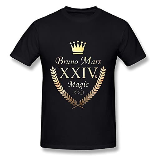 Best Black T Shirt For Men Bruno Mars 24K Magic Tour 2017 Logo