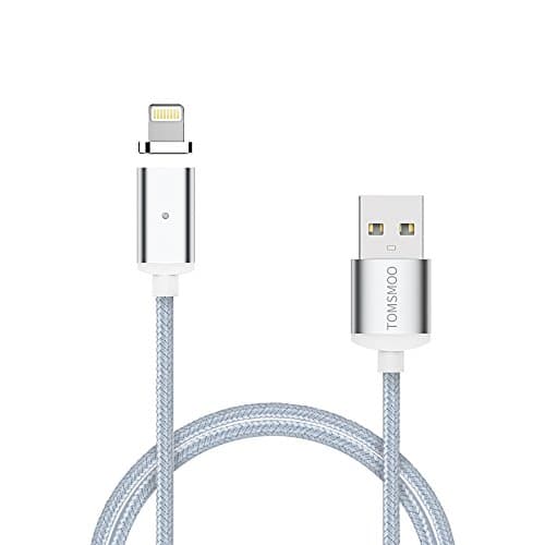 TOMSMOO The 4th Generation Magnetic Charging and Data Cable,Strong Magnetism,Lightning to USB for Iphone Ipod Ipad(Silver)