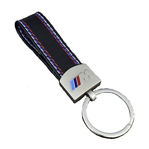 M Performance Leather Keychain Keyring Key Fob Chain Ring for BMW Car Keys