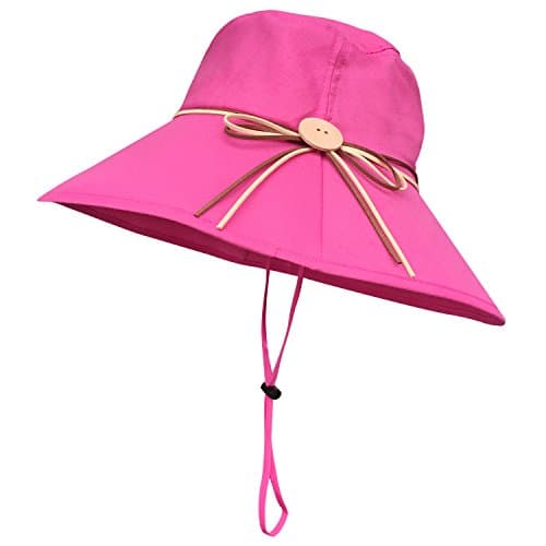 Oryer Womens Summer Sun Hat Wide Brim Beach Hat Foldable UPF 55+ Fishing Caps