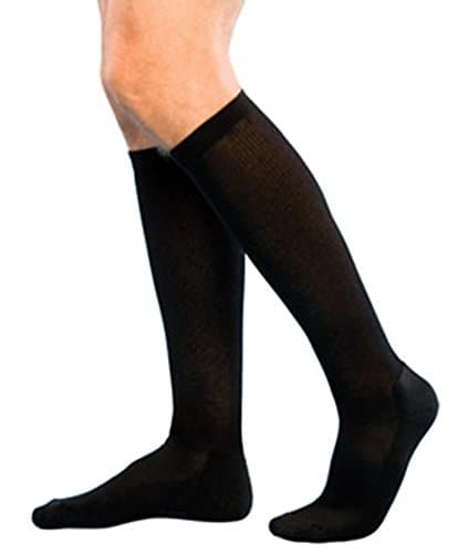 Compression Stocking 30-40mmHg Graduated, Black, Knee High Closed Toe, Size Large - By Levrexim