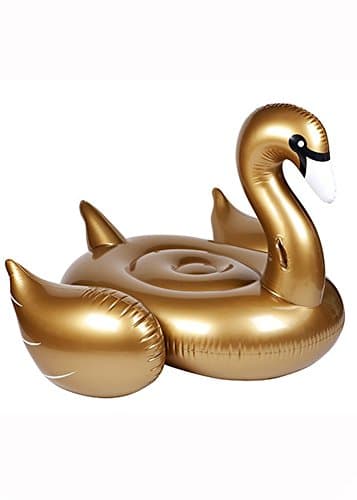 Inflatable Luxe Gold Swan Pool Float by Sunnylife Australia