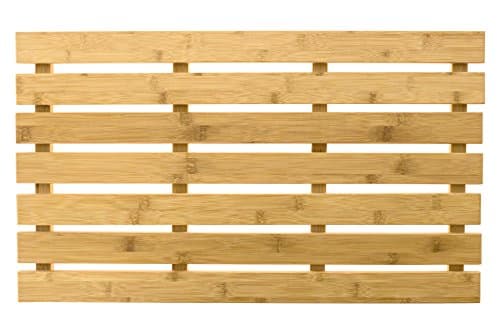 Bamboo Natural floor & Bath Mats,Measures 23.7 in L, x 13.75 in W