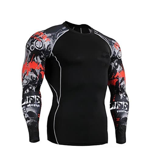 Men Long Sleeve Compression T-Shirts Base Layers Sports Top Shirt