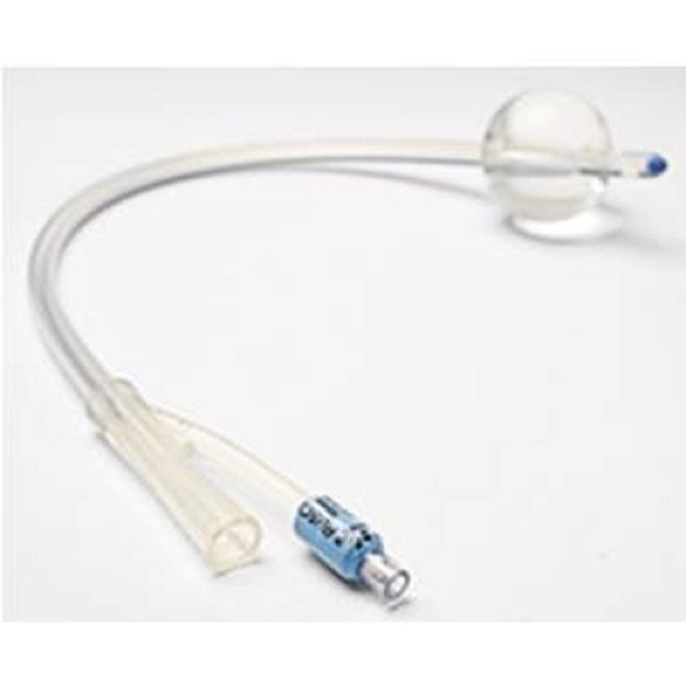 Silkomed 2-Way Foley Catheter 16 FR 30 cc, 16" L, Orange Tip, 100% Silicone, Latex-Free - 1 Each