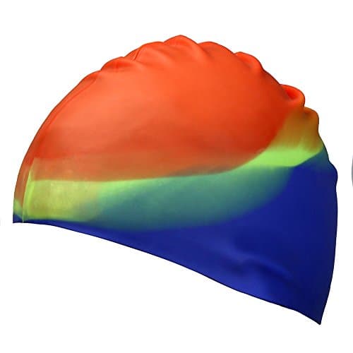 UKEE Silicone Swimming Cap 3D Silicone Design, Odorless, Non-Toxic, Silicone Elastic and Durable Swimming Cap For Adults and Men and Adults - Keep Hair Clean and Dry
