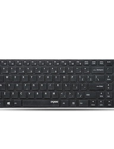 Original Rapoo e9100p Ultra Slim Mini Ergonomic Keyboard 5 g 2.4 GHz Wireless Keyboard for the PC Laptop Feeling of Game in weiß