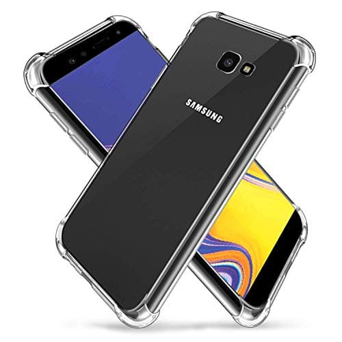 Terf For Samsung Galaxy J4 Plus Case - Crystal Clear Slim Protective Cover with Reinforced Corner Bumpers Hard Back With Flexible Soft TPU Anti-Scratch Case for Samsung Galaxy J4 Plus 2018 - Clear