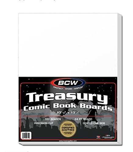 BCW Supplies - BBTB - Treasury Size Backing Boards - White - (100 Boards)