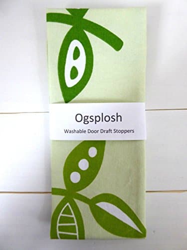 Door Draft Stopper, Unfilled, Green Beanstalk Print. 50