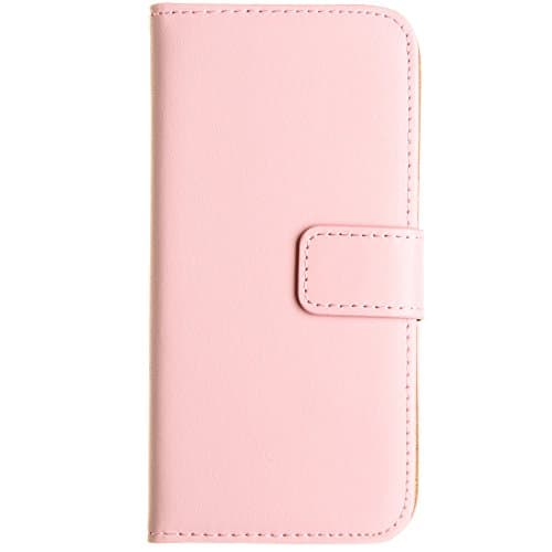 Apple iPhone 6/6s - Genuine Leather Folding Wallet Case (Baby Pink)