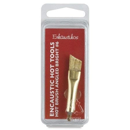 Enkaustikos Hot Brush Attachment - Angled Bright, Size 6
