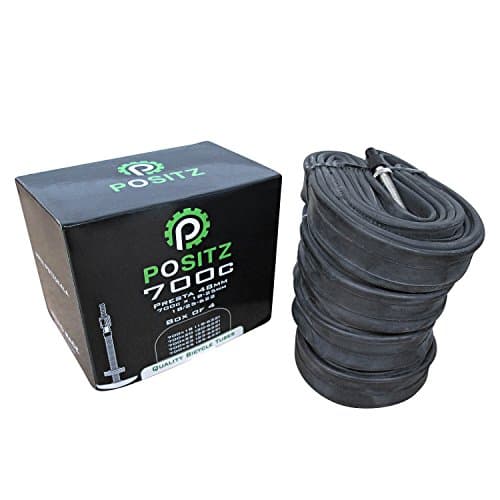 Positz Quality Bicycle Inner Tubes Road Race - 700 x 18/25c, Presta Valve 48mm (Box of 4)