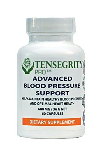 Tensegrity Pro™ Advanced Blood Pressure Support and Stress Relief Natural Supplement 600 MG / 36 G NET 60 Capsules - Fast Acting - With Passion Flower - Certified Organic - Non-GMO