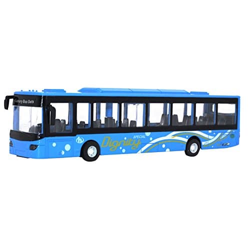 Momongel Bus Model Alloy Metal Engineering Pull Back Vehicle Mini Car Kids Toys Gift