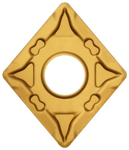 Sandvik Coromant T-Max P Carbide Turning Insert, CNMG, 80 Degree Diamond, QM Chipbreaker, S05F Grade, Multi-Layer Coating, CNMG 433-QM, 1/2" iC, 0.0472" Corner Radius (Pack of 10)