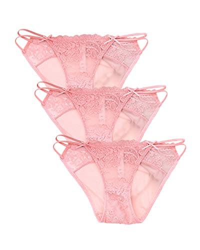 Camelia High End Lace String Georgette Bikini Panties for Summer, USA Size: XS-L
