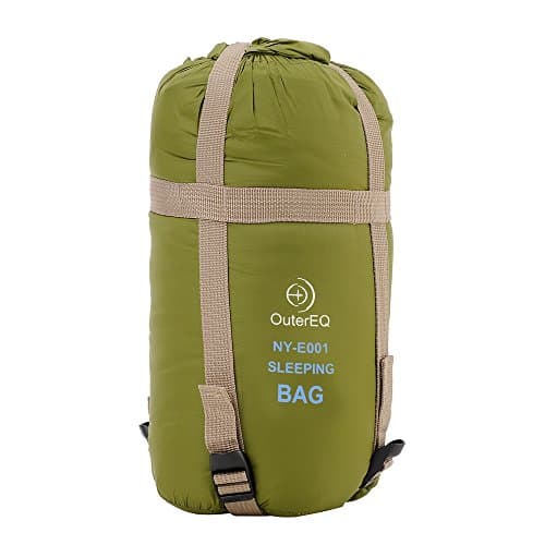 OuterEQ Camping Sleeping Bags Hiking Sleeping Bag With Compression Sack