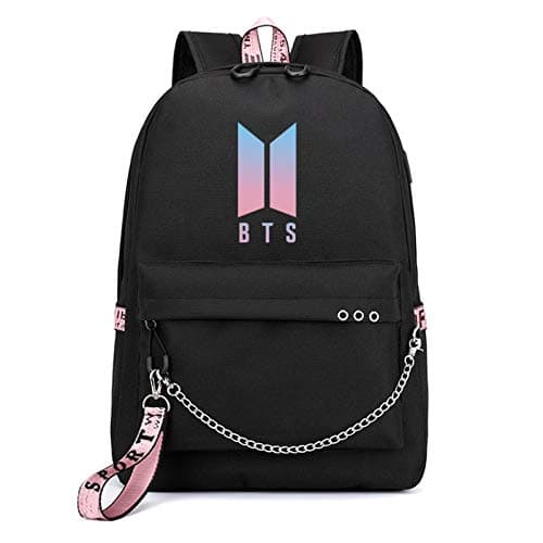 Kpop Boy's BTS Bangtan Casual Laptop Backpack with USB Charging Port