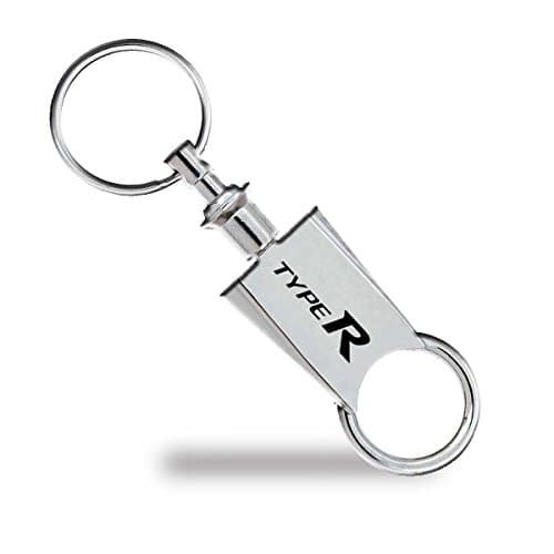Gregs Automotive Compatible with Honda Type R Valet Pull Apart Key Chain Ring Fob - Bundle with Decal