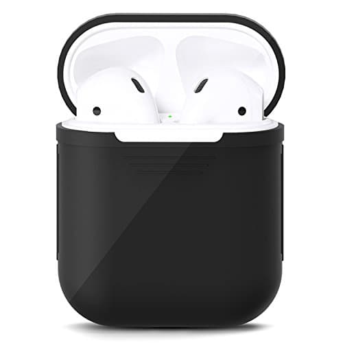 ANXVERS AirPods Silicone Case Extra Protective Ultra Lightweight Shock Proof Cover and Skin Perfect Fit for Apple AirPods Charging Case Lovely Jelly (Black)