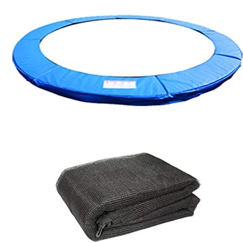 Greenbay Trampoline Replacement Safety Spring Cover Padding Pads + Safety Net Enclosure Surround Bundle