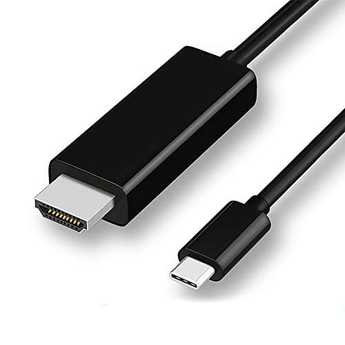 USB C to HDMI Cable (4K@60Hz),USB Type C to HDMI Cable - Thunderbolt 3 Port Compatible for MacBook Pro 2018 MacBook Pro/MacBook/iPad Pro, Surface Book 2, Samsung Galaxy S9/S8 (USB C to HDMI 1.8M)