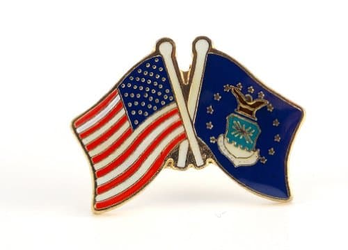 Pin And Patch ManU.S. Air Force Flag USA Flag Crossing Lapel Hat Pin Military PPM641