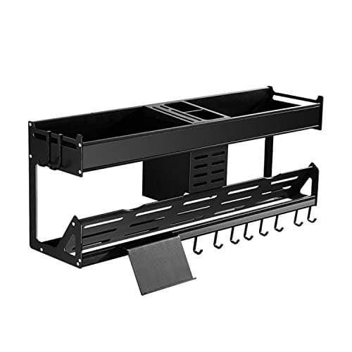 Punch-free Multi-function Kitchen Rack, Storage Rack With Hook Mobile Phone Holder, Cruet Bottle Organizer