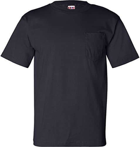 7100 Bayside Men's Short-Sleeve with Pocket Basic Tee Shirt 4XL Navy